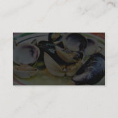 Clams Muscles Shellfish Food Visitekaartje (Achterkant)
