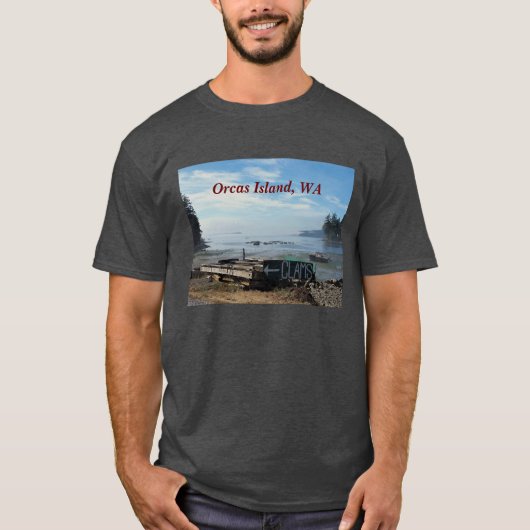 Clams op Buck's Bay Orcas Island T-Shirt (Voorkant)
