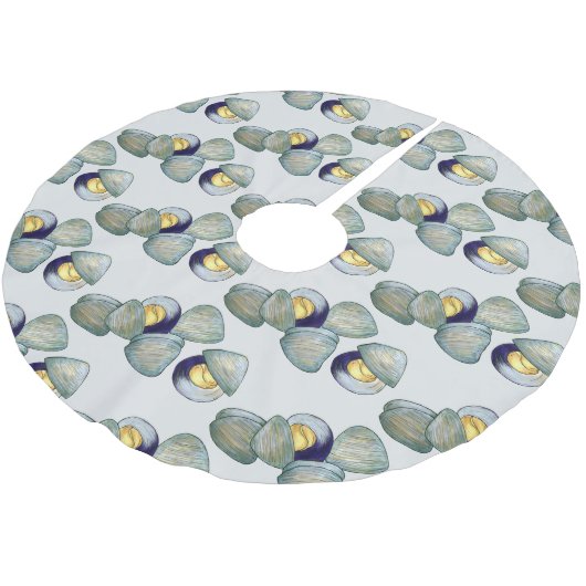 Clams Seafood Clambake Beach Ocean Clam Digging Kerstboom Rok (Gekanteld)