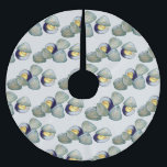 Clams Seafood Clambake Beach Ocean Clam Digging Kerstboom Rok<br><div class="desc">Maak je gewoon persoonlijk voor een leuke feestelijke decoratie! De rok van de boom is voorzien van een originele markeringsillustratie van de schelpen van de schelpen. Dit ontwerp is ook beschikbaar op andere producten. Zie je niet wat je zoekt? Hulp nodig bij aanpassingen? Neem contact op met Rebecca om iets...</div>