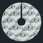 Clams Seafood Clambake Beach Ocean Clam Digging Kerstboom Rok<br><div class="desc">Maak je gewoon persoonlijk voor een leuke feestelijke decoratie! De rok van de boom is voorzien van een originele markeringsillustratie van de schelpen van de schelpen. Dit ontwerp is ook beschikbaar op andere producten. Zie je niet wat je zoekt? Hulp nodig bij aanpassingen? Neem contact op met Rebecca om iets...</div>