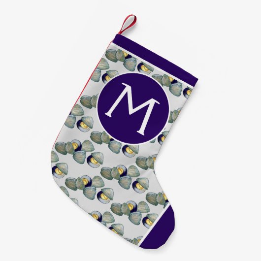 Clams Seafood Clambake Beach Ocean Clam Digging Kleine Kerstsok (Voorkant (Hangend))