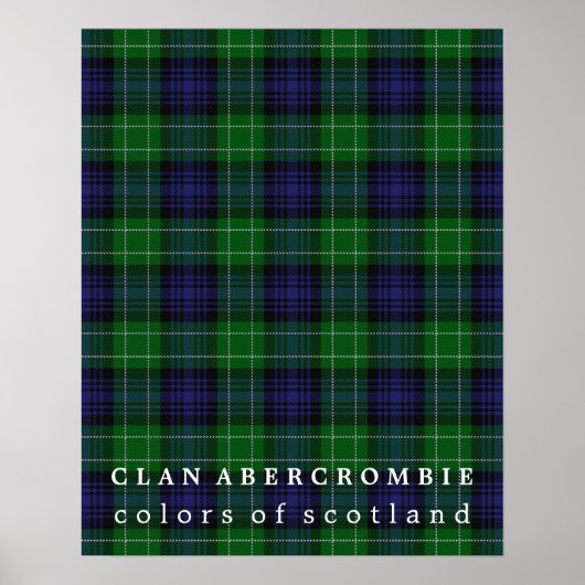 Clan Abercrombie Colors of Scotland Tartan Poster (Voorkant)