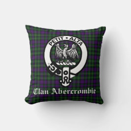 Clan Abercrombie Crest Badge en Tartan Kussen