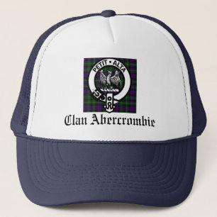 Clan Abercrombie Crest Badge en Tartan Trucker Pet