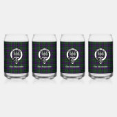 Clan Abercrombie Crest Badge & Tartan Blikvorm Glas (Voorkant)