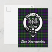 Clan Abercrombie Crest Badge & Tartan Briefkaart (Voorkant / Achterkant)