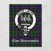 Clan Abercrombie Crest Badge & Tartan Briefkaart (Voorkant)