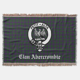 Clan Abercrombie Crest Badge & Tartan Deken