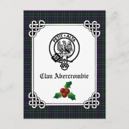 Clan Abercrombie Crest Badge & Tartan Holiday Briefkaart