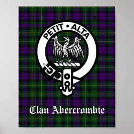 Clan Abercrombie Crest Badge & Tartan Poster