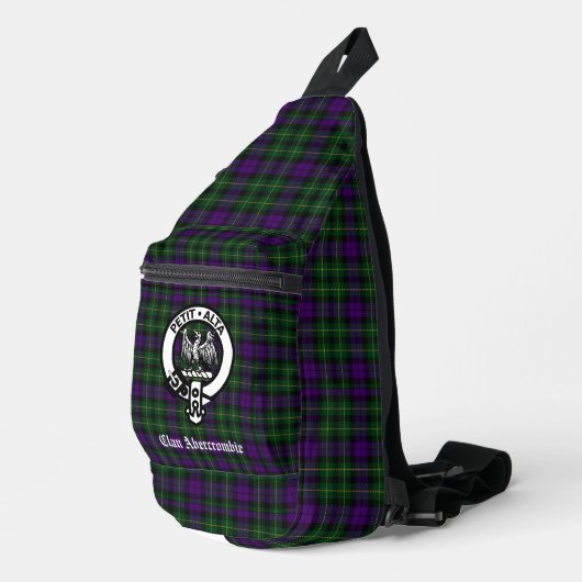 Clan Abercrombie Crest Badge & Tartan Sling Bag (Rechterhoek)