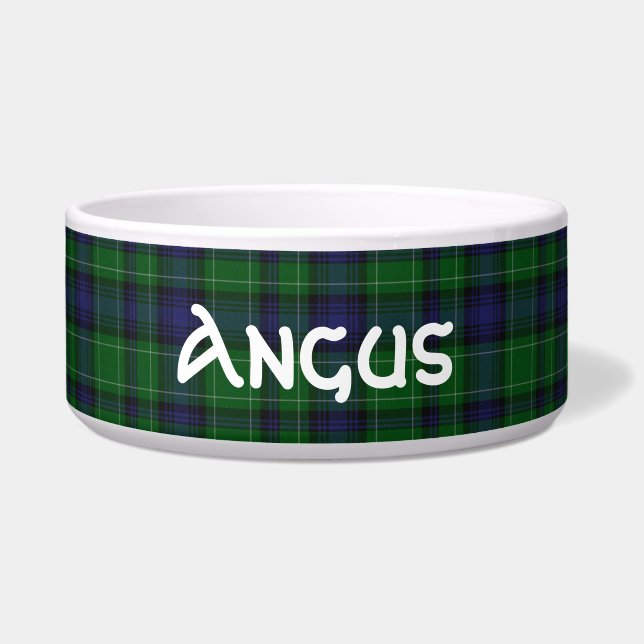 Clan Abercrombie Custom Tartan Pset Bowl Voerbakje (Voorkant)