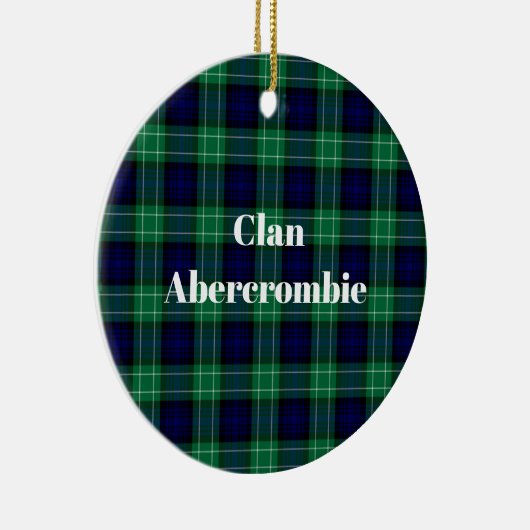 Clan Abercrombie Jacht Tartan Keramisch Ornament (Rechts)