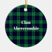 Clan Abercrombie Jacht Tartan Keramisch Ornament (Voorkant)