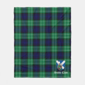Clan Abercrombie Jacht Tartan Plaid Fleece Deken (Voorkant)