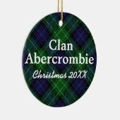 Clan Abercrombie Scottish Tartan Keramisch Ornament (Rechts)