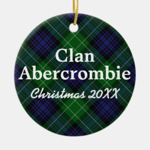 Clan Abercrombie Scottish Tartan Keramisch Ornament