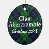 Clan Abercrombie Scottish Tartan Keramisch Ornament (Links)
