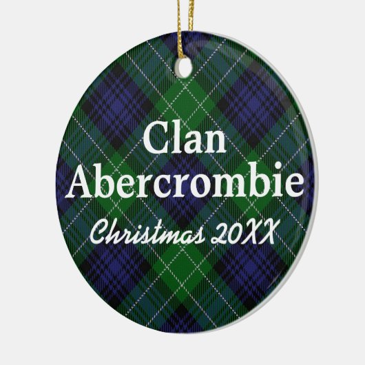 Clan Abercrombie Scottish Tartan Keramisch Ornament (Links)