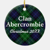 Clan Abercrombie Scottish Tartan Keramisch Ornament (Achterkant)