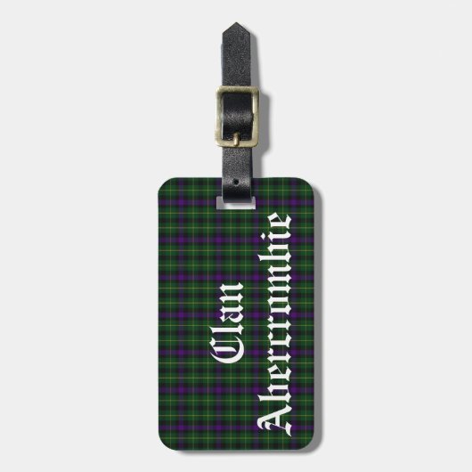 Clan Abercrombie Tartan  Bagagelabel (Voorkant verticaal)