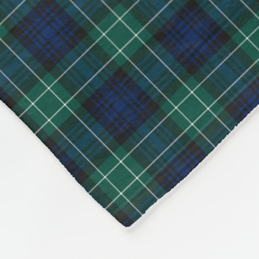 Clan Abercrombie Tartan Blue en Green Pset Fleece Deken (Hoek)