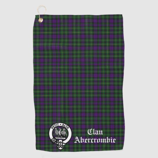 Clan Abercrombie Tartan & Crest Golfhanddoek (Voorkant)