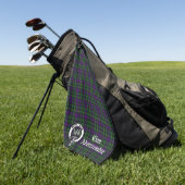 Clan Abercrombie Tartan & Crest Golfhanddoek (Groen)