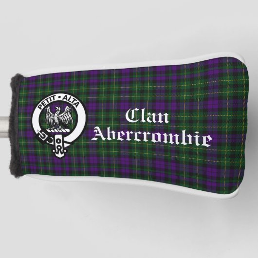 Clan Abercrombie Tartan & Crest Golfheadcover (Voorkant)