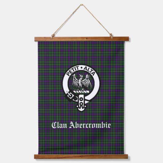 Clan Abercrombie Tartan & Crest Hangend Wandkleed (Voorkant)