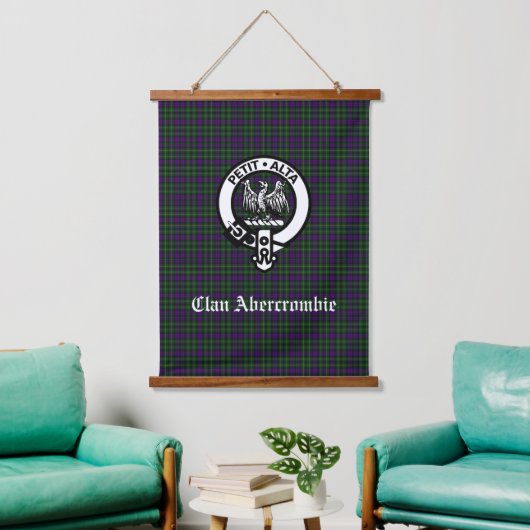 Clan Abercrombie Tartan & Crest Hangend Wandkleed (Woonkamer)