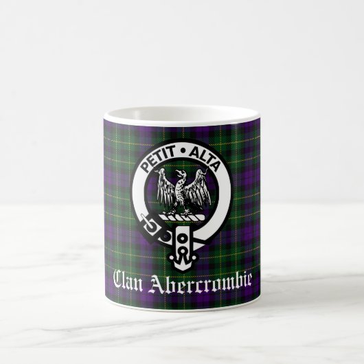 Clan Abercrombie Tartan & Crest Koffiemok (Center)