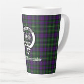 Clan Abercrombie Tartan & Crest Latte Mok (Rechterhoek)