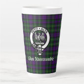 Clan Abercrombie Tartan & Crest Latte Mok (Voorkant)