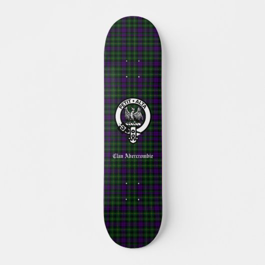 Clan Abercrombie Tartan & Crest Persoonlijk Skateboard (Voorkant)