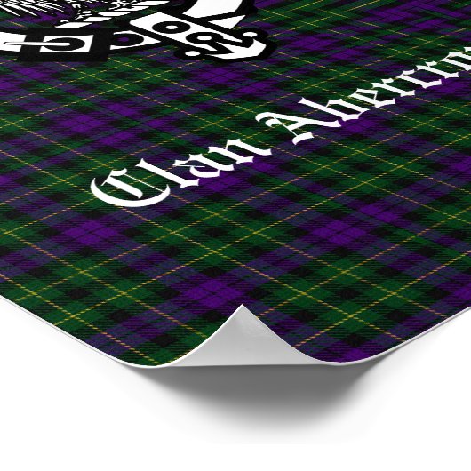 Clan Abercrombie Tartan & Crest Poster (Hoek)