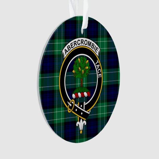 Clan Abercrombie Tartan en Crest Ornament (voorkant)