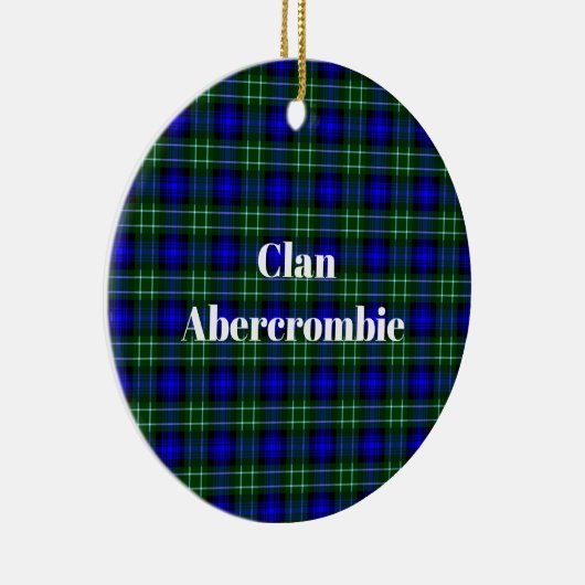 Clan Abercrombie Tartan Keramisch Ornament (Rechts)