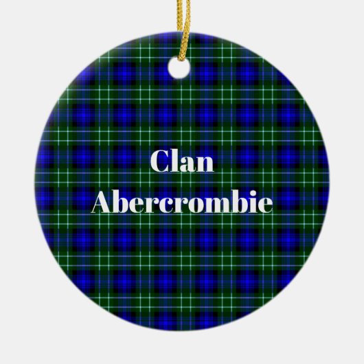 Clan Abercrombie Tartan Keramisch Ornament (Voorkant)