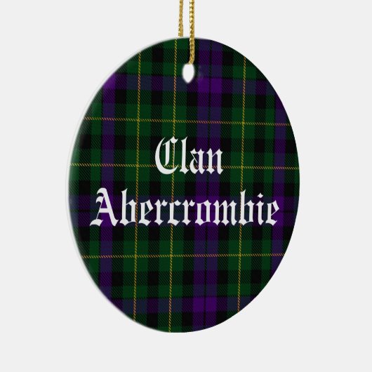 Clan Abercrombie Tartan Keramisch Ornament (Rechts)