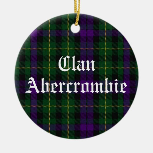 Clan Abercrombie Tartan Keramisch Ornament (Voorkant)