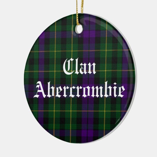 Clan Abercrombie Tartan Keramisch Ornament (Links)