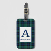 Clan Abercrombie Tartan Monogrammed Bagagelabel (Voorkant (verticaal))