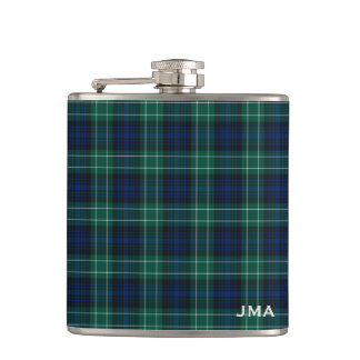 Clan Abercrombie Tartan Monogrammed Heupfles