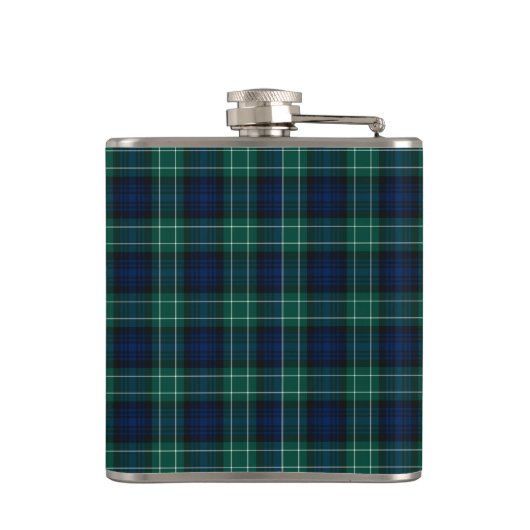 Clan Abercrombie Tartan Monogrammed Heupfles (Achterkant)