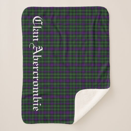 Clan Abercrombie Tartan Sherpa Deken (Voorkant)