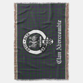 Clan Abercrombie Wapenbadge & Tartan Deken (Voorkant Verticaal)
