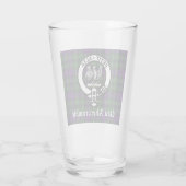 Clan Abercrombie Wapenbadge & Tartan Glas (Achterkant)
