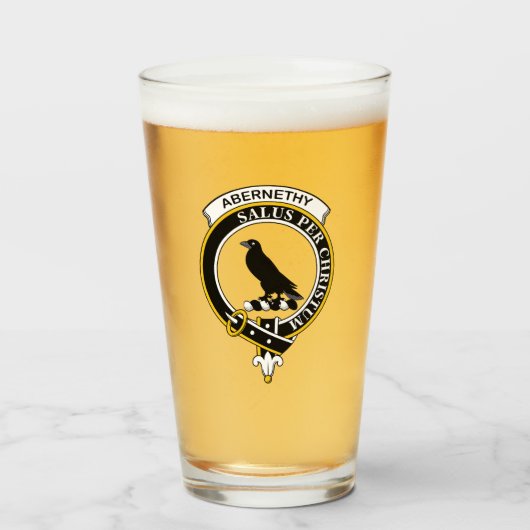Clan Abernethy Bierglas Glas (Voorkant gevuld)